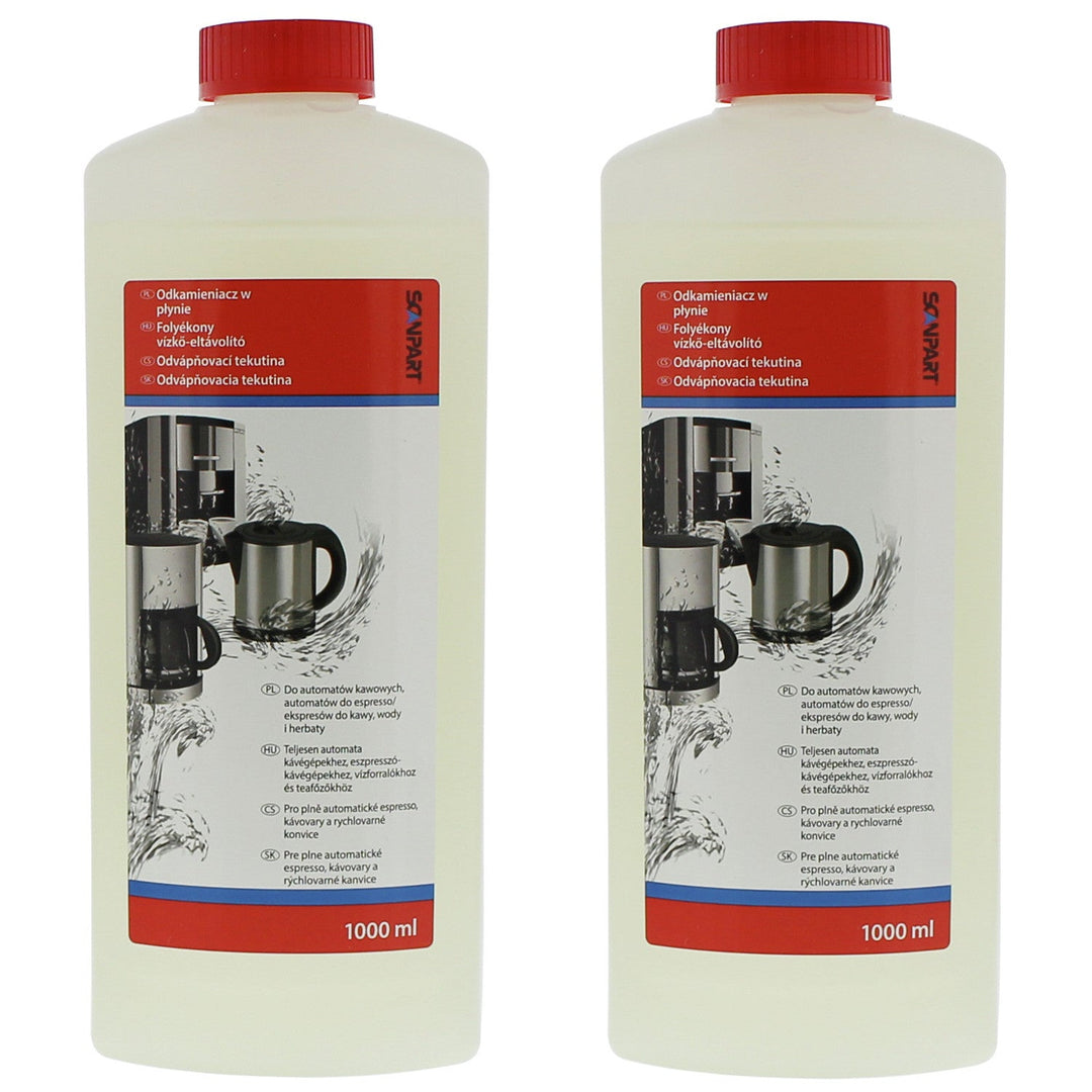 Afkalkningsmiddel til kaffemaskiner, kedler, 1 liter, universal, Scanpart, 2 stk.