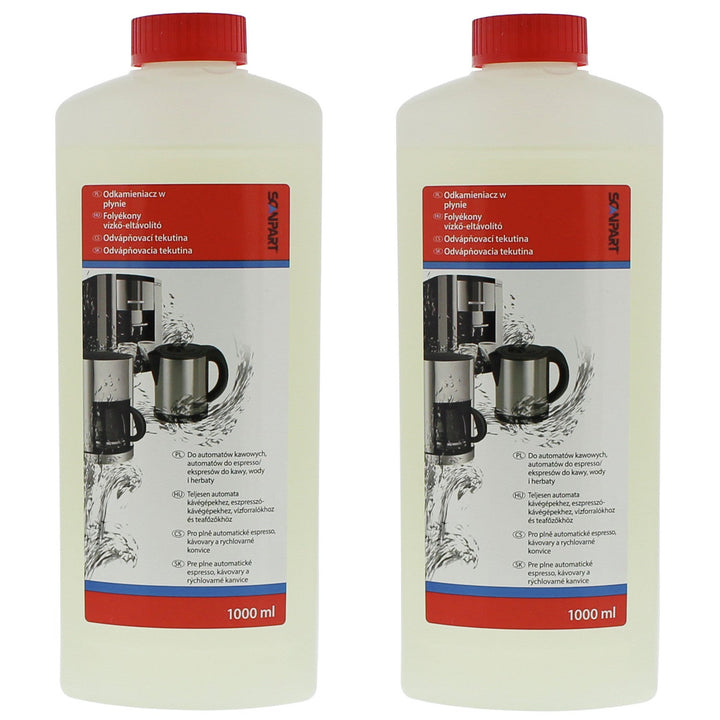 Afkalkningsmiddel til kaffemaskiner, kedler, 1 liter, universal, Scanpart, 2 stk.