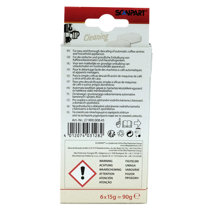 Afkalkningstabletter til kaffemaskiner, 6 stk., universal, Scanpart, 2 pakninger