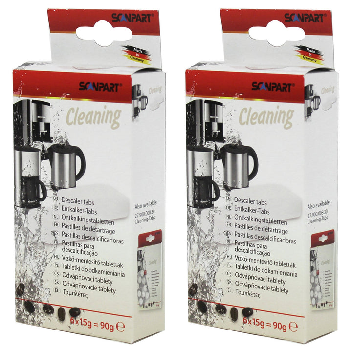 Afkalkningstabletter til kaffemaskiner, 6 stk., universal, Scanpart, 2 pakninger