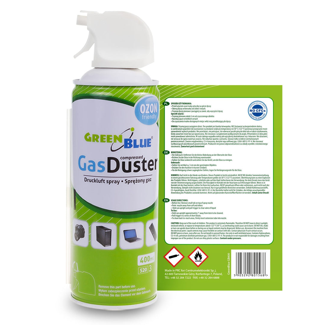 GreenBlue GB400 400 ml trykluftsprayflaske med sprøjtepistol - sprøjtepistol, 4 stk.