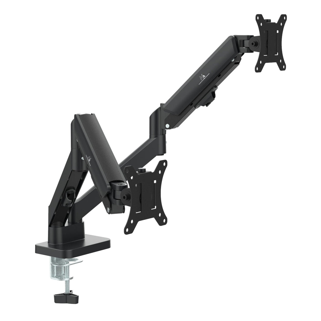 Maclean-holder til 2 skærme, gasfjeder, 17"-32", 2-10 kg, sort, MC-134