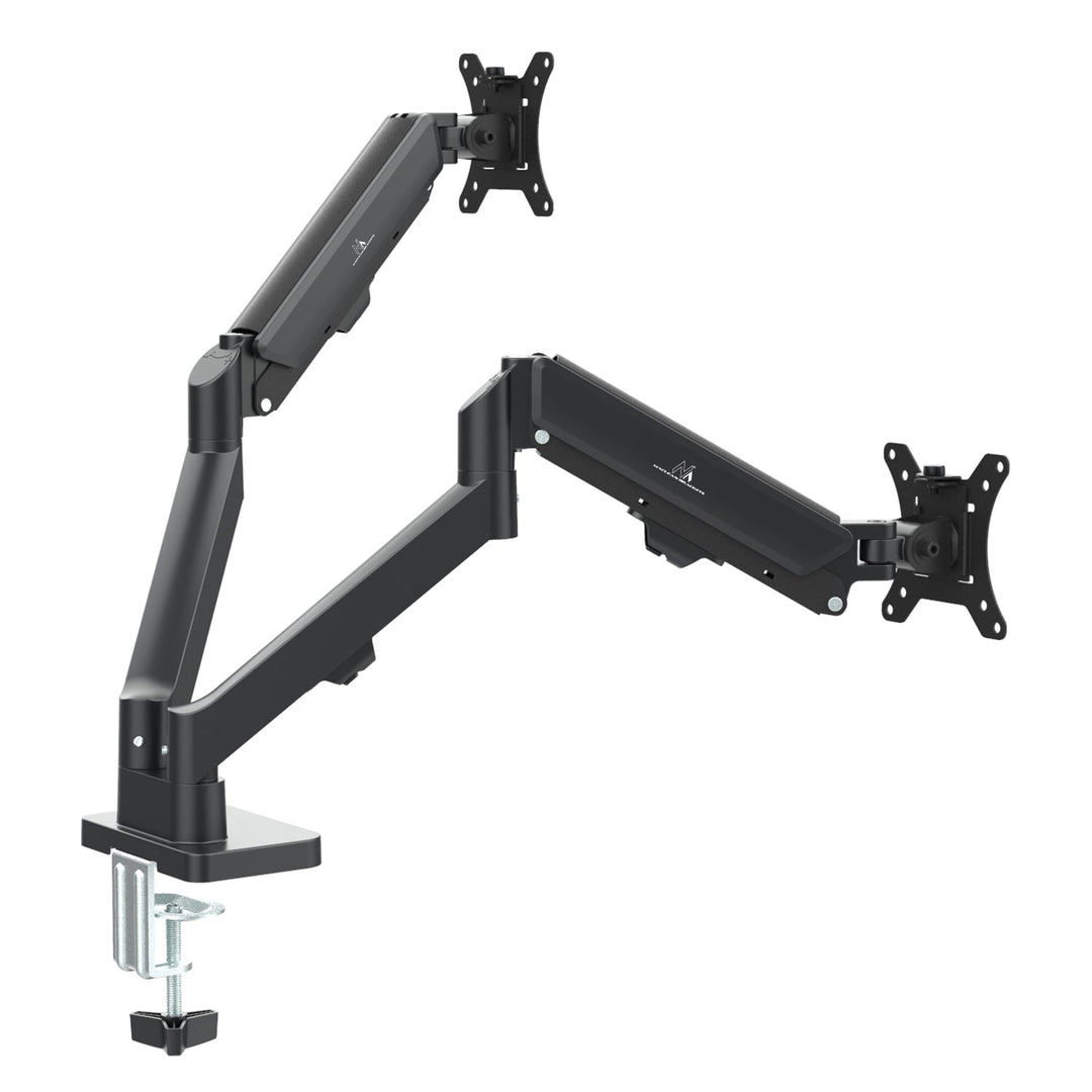 Maclean-holder til 2 skærme, gasfjeder, 17"-32", 2-10 kg, sort, MC-134