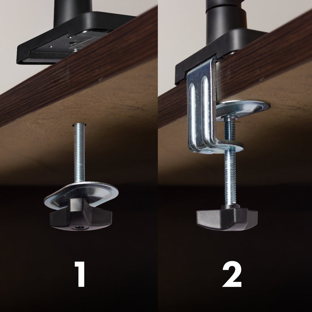Maclean-holder til 2 skærme, gasfjeder, 17"-32", 2-10 kg, sort, MC-134