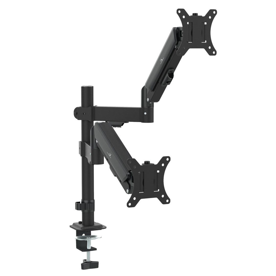 Maclean-holder til 2 skærme, gasfjeder, 17"-32", 2-10 kg, sort, MC-136