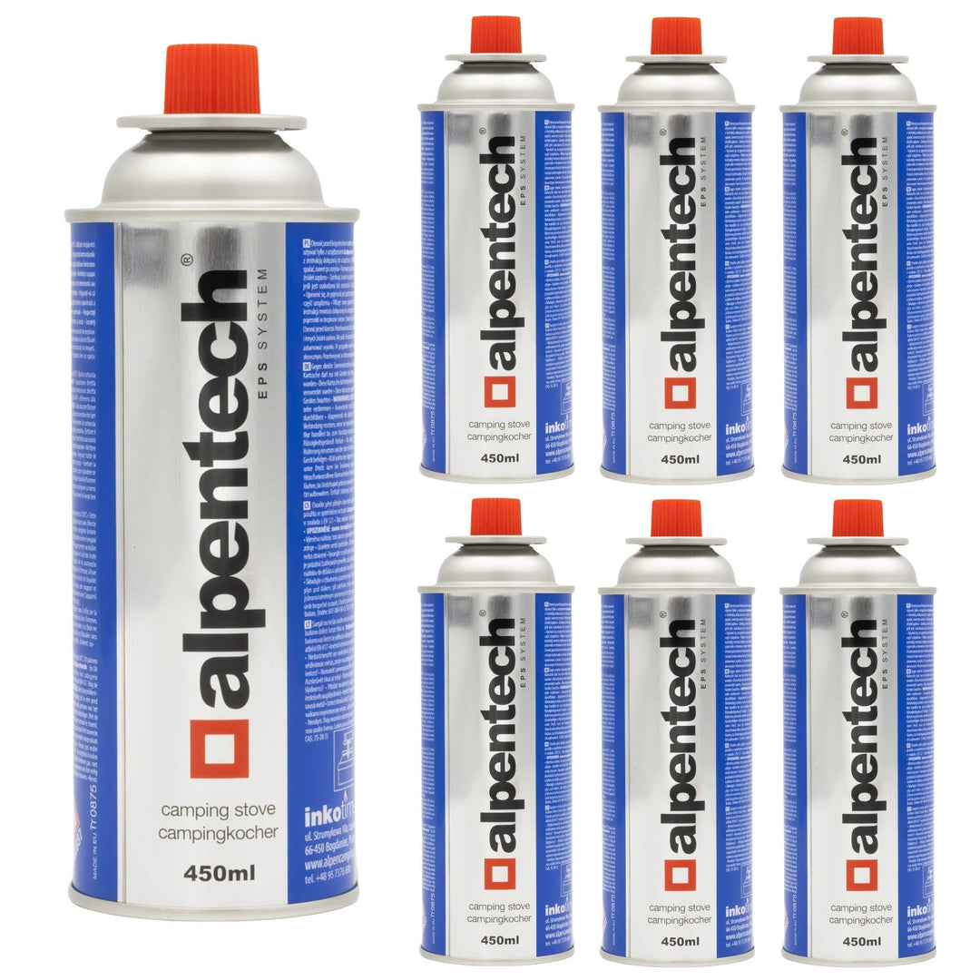Alpentech gaspatron, 433 ml, overholder standarden EN417, isobutan, EPS-system, IK301, 7 stk.