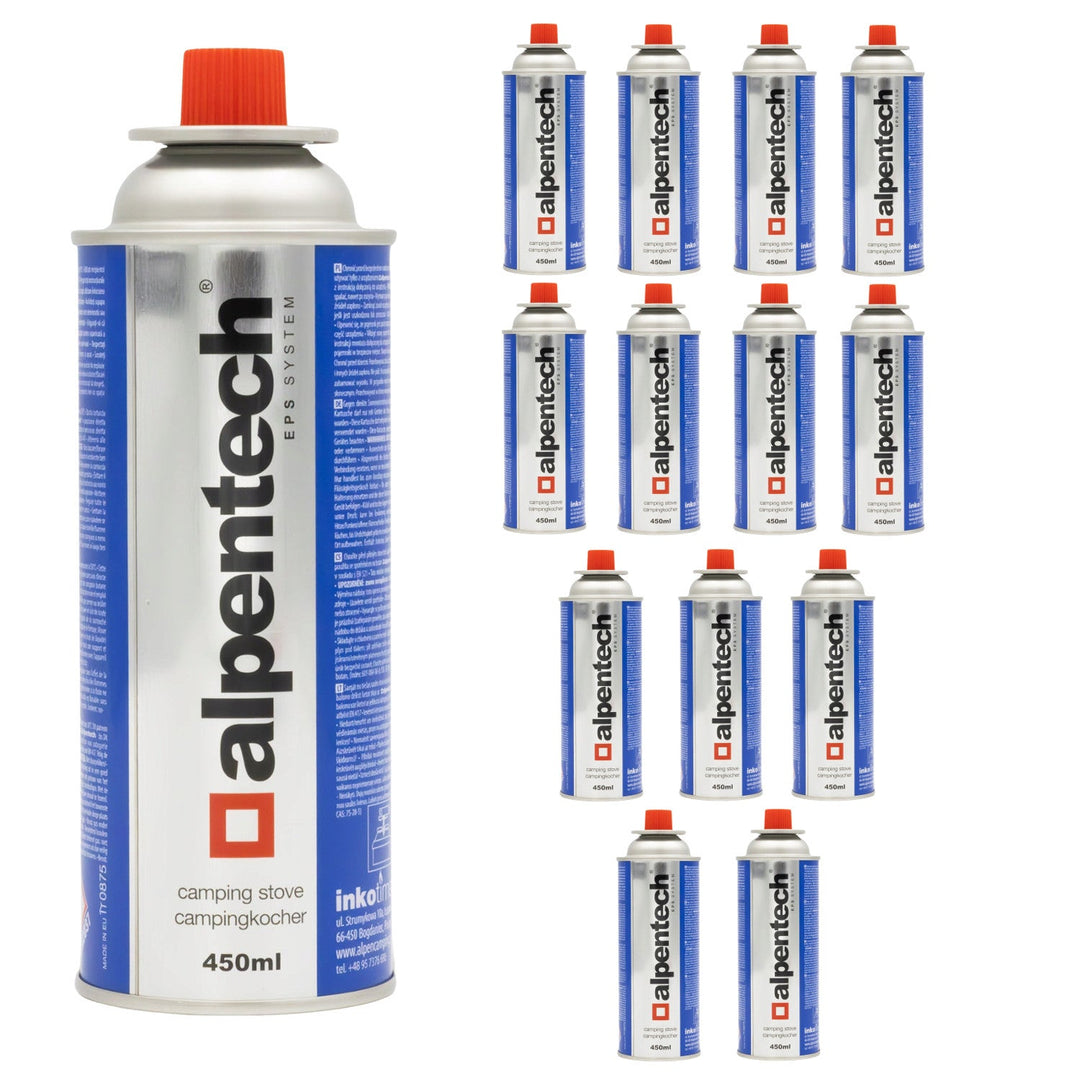 Alpentech gaspatron, 433 ml, overholder standarden EN417, isobutan, EPS-system, IK301, 14 stk.