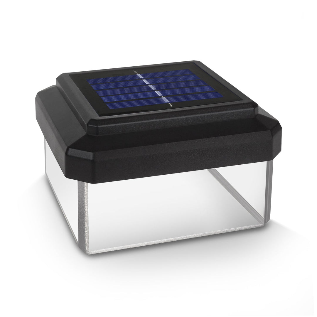 GreenBlue LED-solcellelampe til stolpe, 80 x 80 mm, kuppelformet tag, GB127, 4 stk.