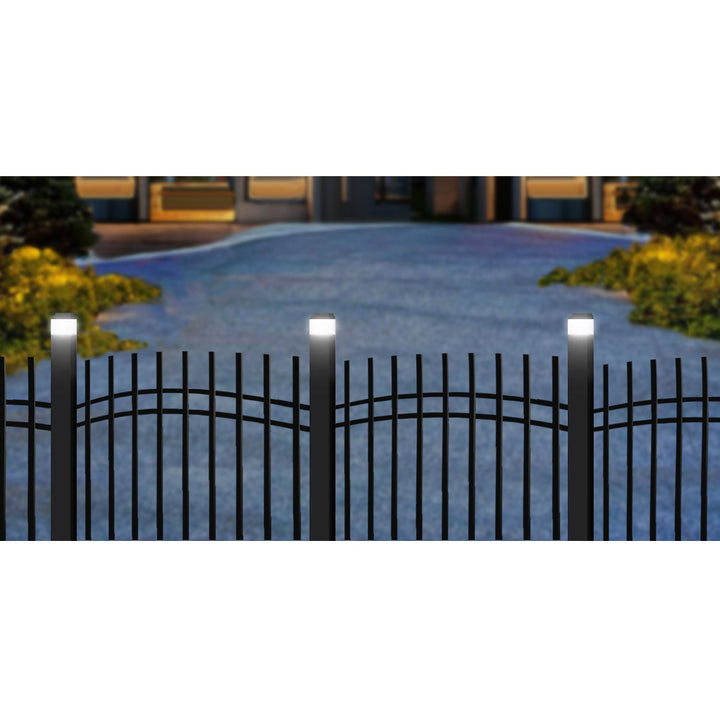 GreenBlue LED-solcellelampe til stolpe, 80 x 80 mm, kuppelformet tag, GB127, 4 stk.