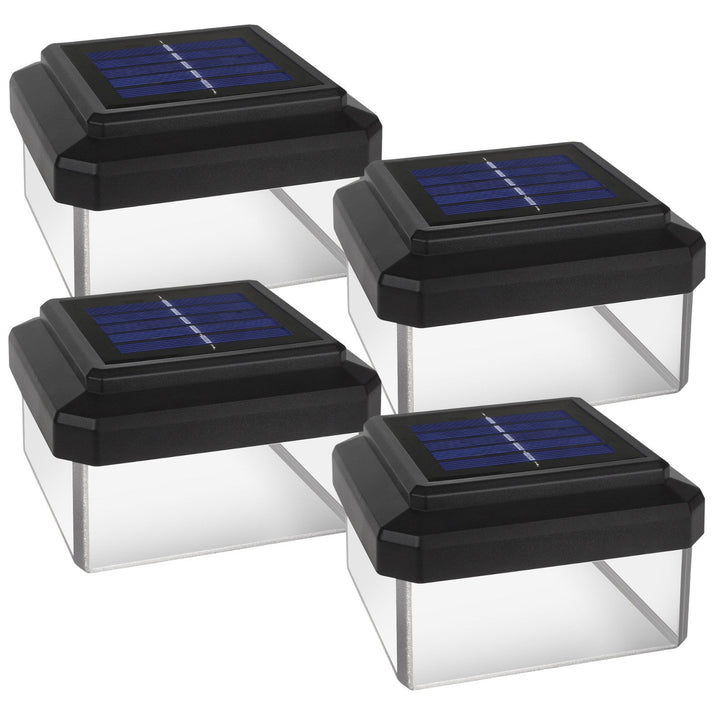 GreenBlue LED-solcellelampe til stolpe, 60x60 mm, kuppelformet tag, GB126, 4 stk.