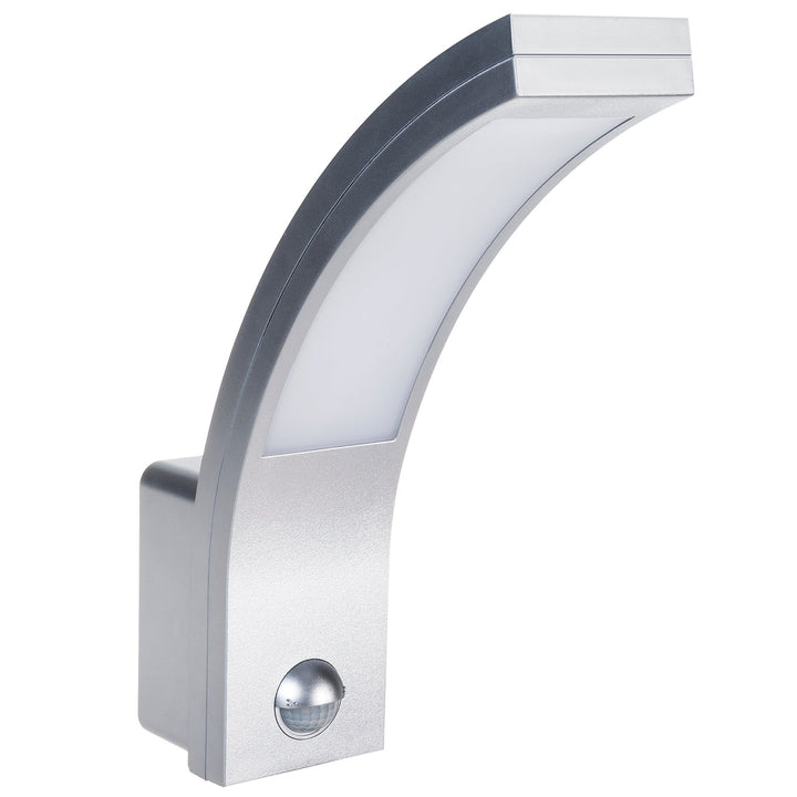 LED-lampe med bevægelsessensor Maclean, PIR-bevægelsessensor, sølvfarvet, 10 W, IP54, 750 lm, neutral hvid farve (4000 K) MCE244 S, 2 stk.