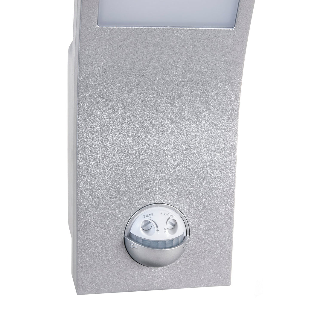 LED-lampe med bevægelsessensor Maclean, PIR-bevægelsessensor, sølvfarvet, 10 W, IP54, 750 lm, neutral hvid farve (4000 K) MCE244 S, 2 stk.
