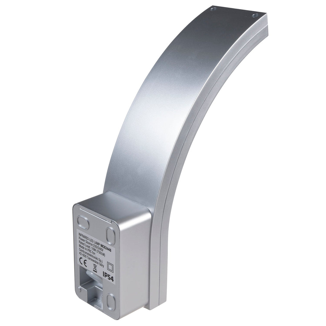 LED-lampe med bevægelsessensor Maclean, PIR-bevægelsessensor, sølvfarvet, 10 W, IP54, 750 lm, neutral hvid farve (4000 K) MCE244 S, 2 stk.