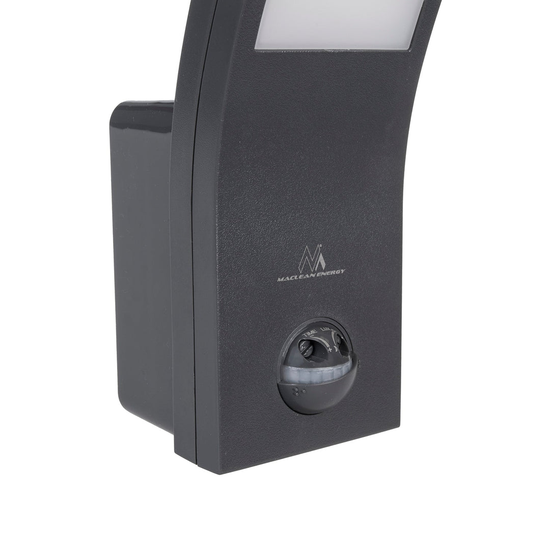 LED-lampe med bevægelsessensor Maclean, PIR-bevægelsessensor, farve grå, 10 W, IP54, 750 lm, neutral hvid (4000 K) MCE244 GR, 2 stk.