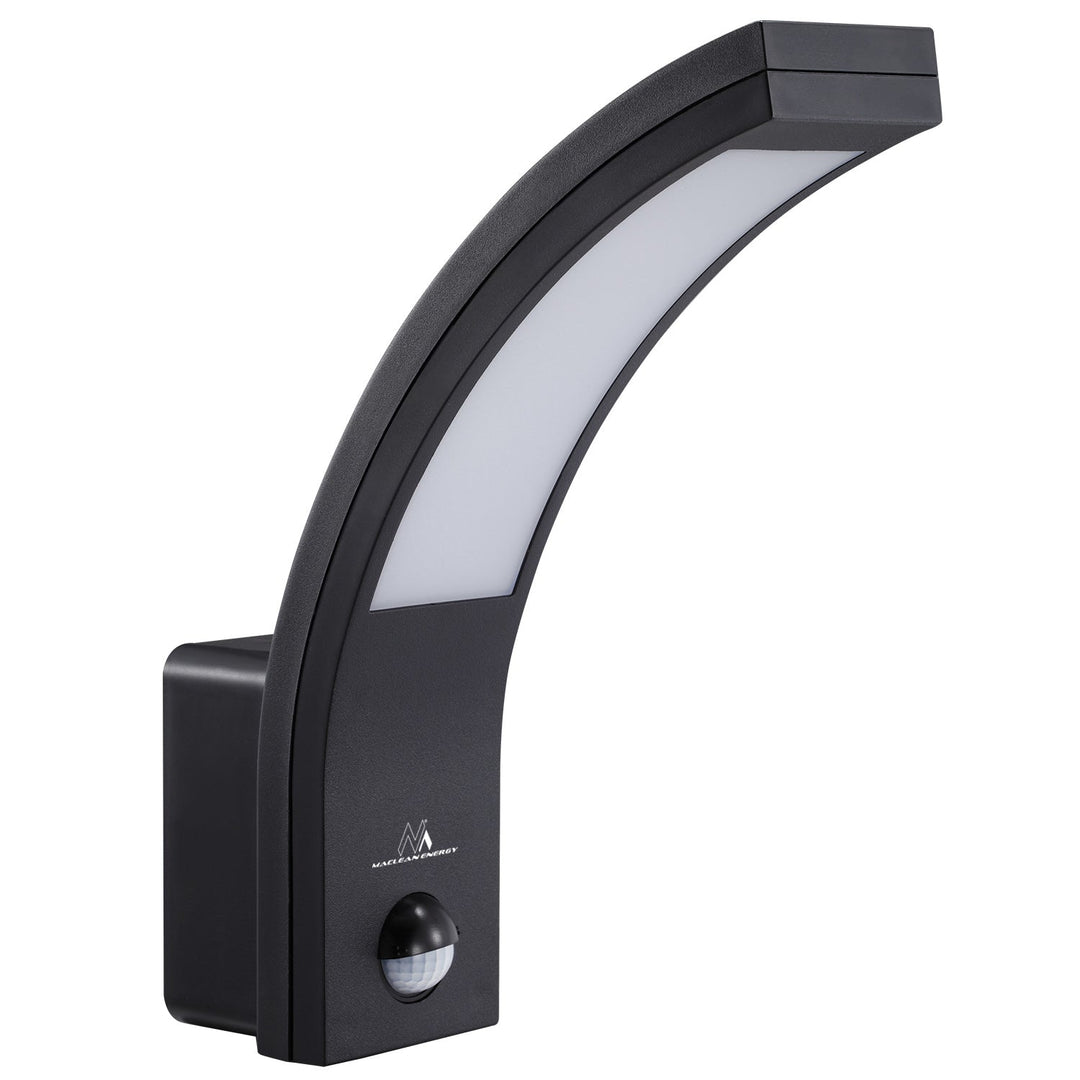 LED-lampe med bevægelsessensor Maclean, PIR-sensor, sort, 10 W, IP54, 750 lm, neutral hvid farve (4000 K) MCE244 B, 2 stk.