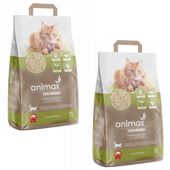 Klumpende kattegrus, klassisk, knust, 2 x 7 liter, Animax