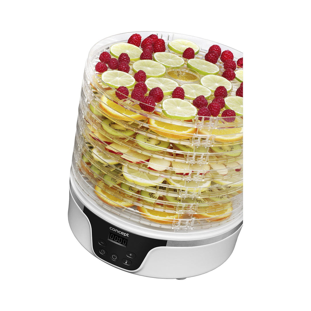 Tørretumbler til svampe, frugt og urter Concept, 380 W, 7 sigter, digital styring, SO2090