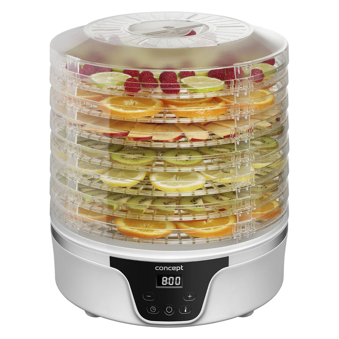 Tørretumbler til svampe, frugt og urter Concept, 380 W, 7 sigter, digital styring, SO2090