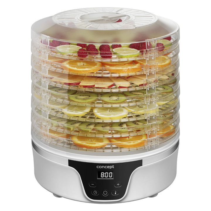 Tørretumbler til svampe, frugt og urter Concept, 380 W, 7 sigter, digital styring, SO2090