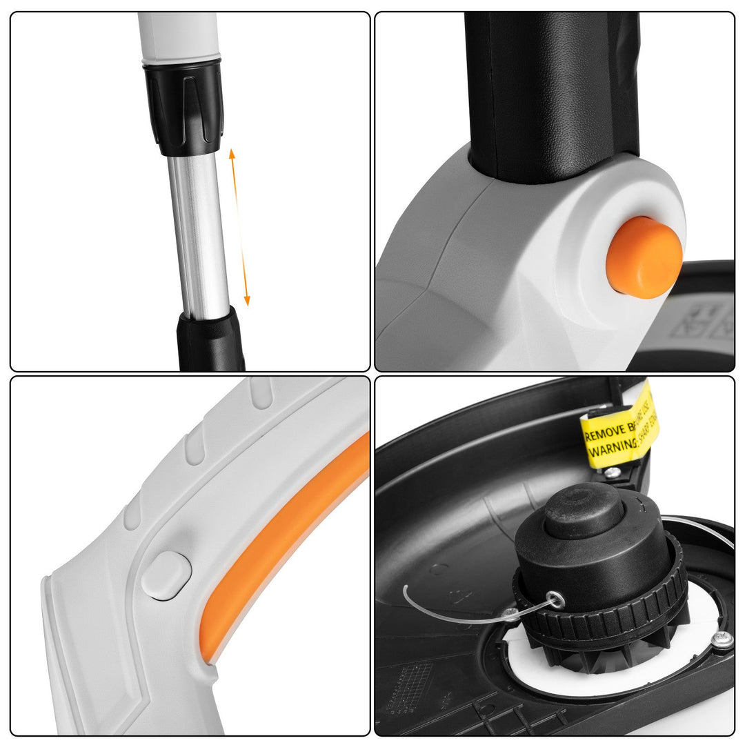 Prime3 elektrisk græstrimmer, 500 W, tråddiameter 25 cm, 12.000 omdrejninger/min, GGT41