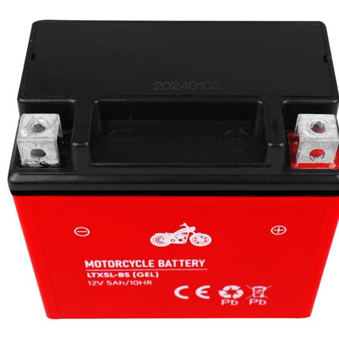 Lamex gel-batteri, motorcykel, 12 V, 5 Ah, LTX5L-BS