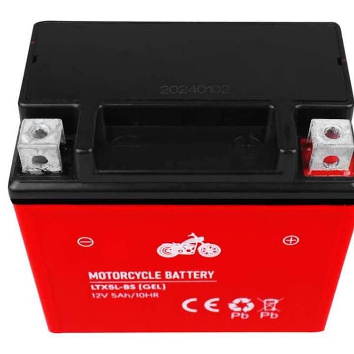 Lamex gel-batteri, motorcykel, 12 V, 5 Ah, LTX5L-BS