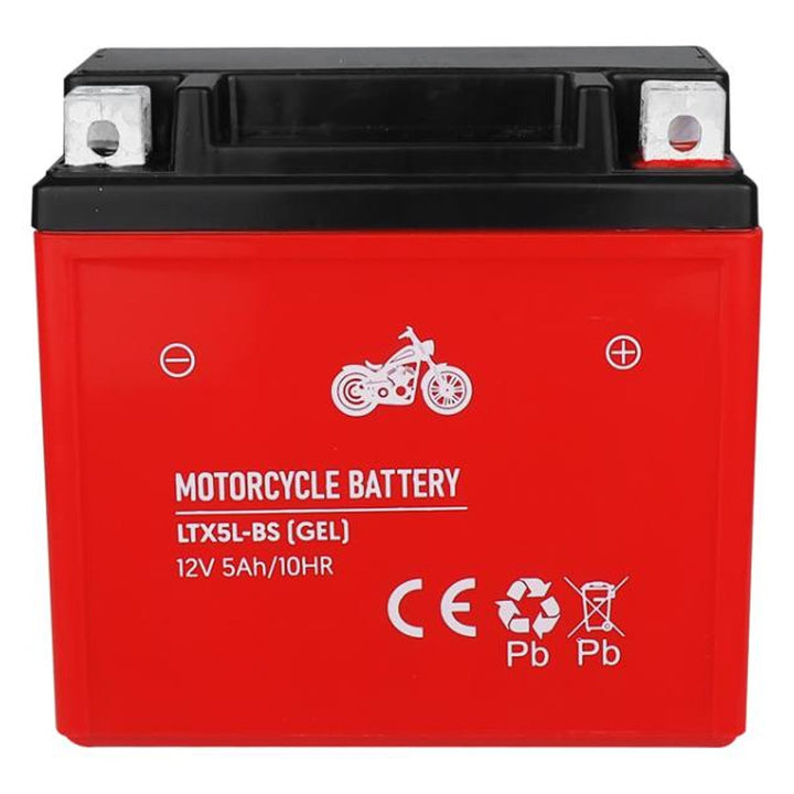 Lamex gel-batteri, motorcykel, 12 V, 5 Ah, LTX5L-BS