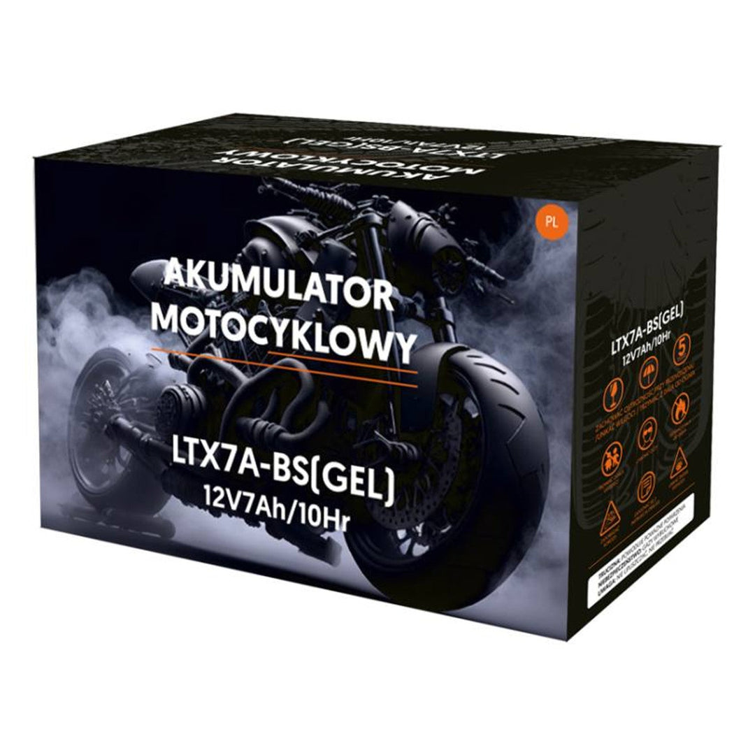 Lamex gelbatteri, motorcykel, 12 V, 7 Ah, LTX7A-BS