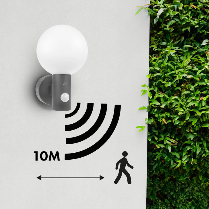 LED-lampe med bevægelsessensor Maclean, PIR-bevægelsessensor, farve grå, 15 W, IP65, 1600 lm, farve neutral hvid (4000 K) MCE515 GR, 2 stk.
