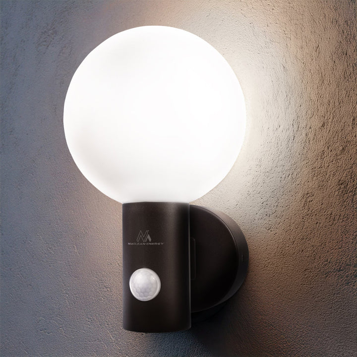 LED-lampe med bevægelsessensor Maclean, PIR-bevægelsessensor, sort, 15 W, IP65, 1600 lm, neutral hvid farve (4000 K) MCE515 B, 2 stk.