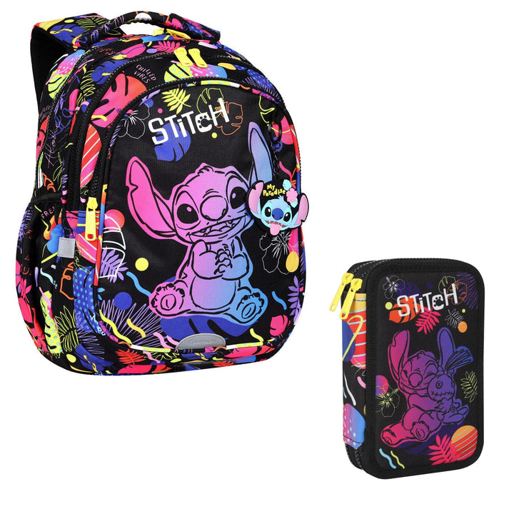 Skole rygsæk 19 L Coolpack Jerry DISNEY STITCH sort + Coolpack penalhus, to rum, med tilbehør, Stitch, Jumper 2