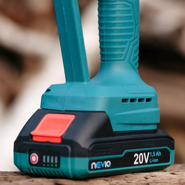 NEVIQ akku-kædesav, 6'' sværd, 200 W, 1,5 Ah Li-ion-batteri, L04302