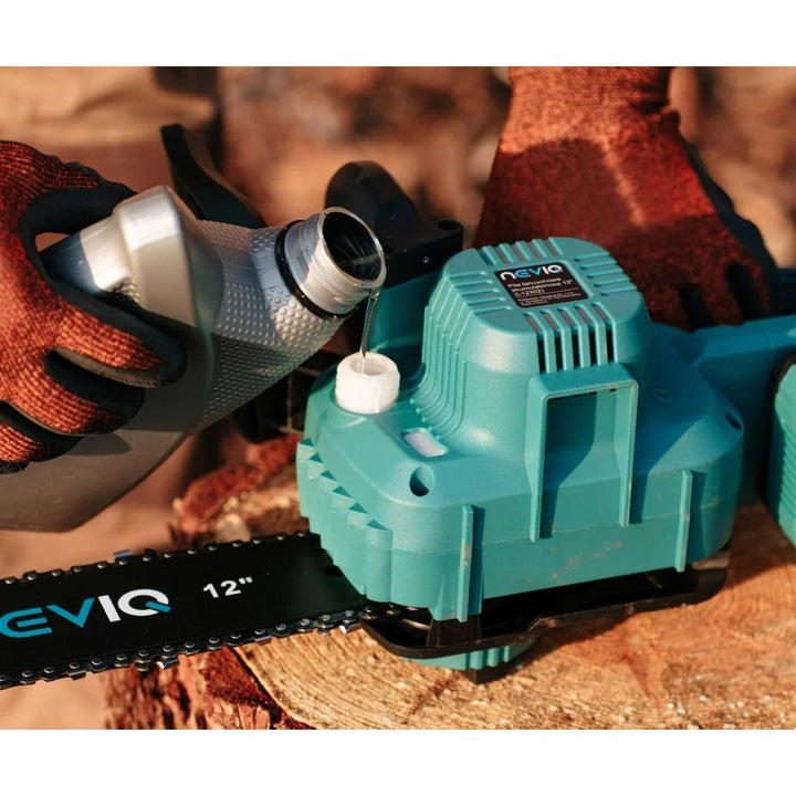 NEVIQ akku-kædesav, 12'' sværd, 1000 W, børsteløs motor, L12302