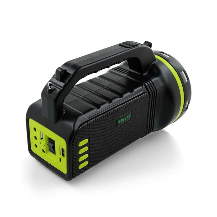 Multifunktionel solcellelygte Verna, 6-i-1, powerbank, solcellepanel, lampe, LED-lamper, højttaler+radio, Tur000008