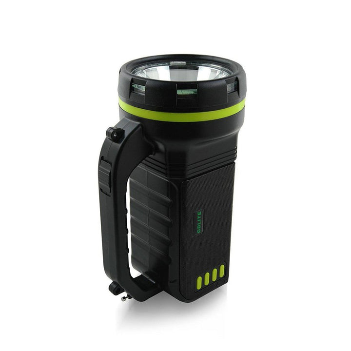 Multifunktionel solcellelygte Verna, 6-i-1, powerbank, solcellepanel, lampe, LED-lamper, højttaler+radio, Tur000008