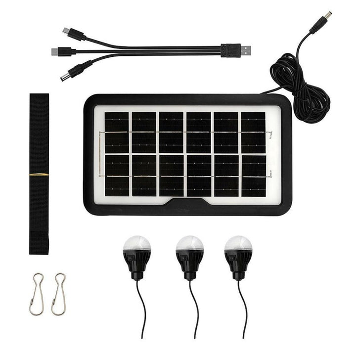 Multifunktionel solcellelygte Verna, 6-i-1, powerbank, solcellepanel, lampe, LED-lamper, højttaler+radio, Tur000008
