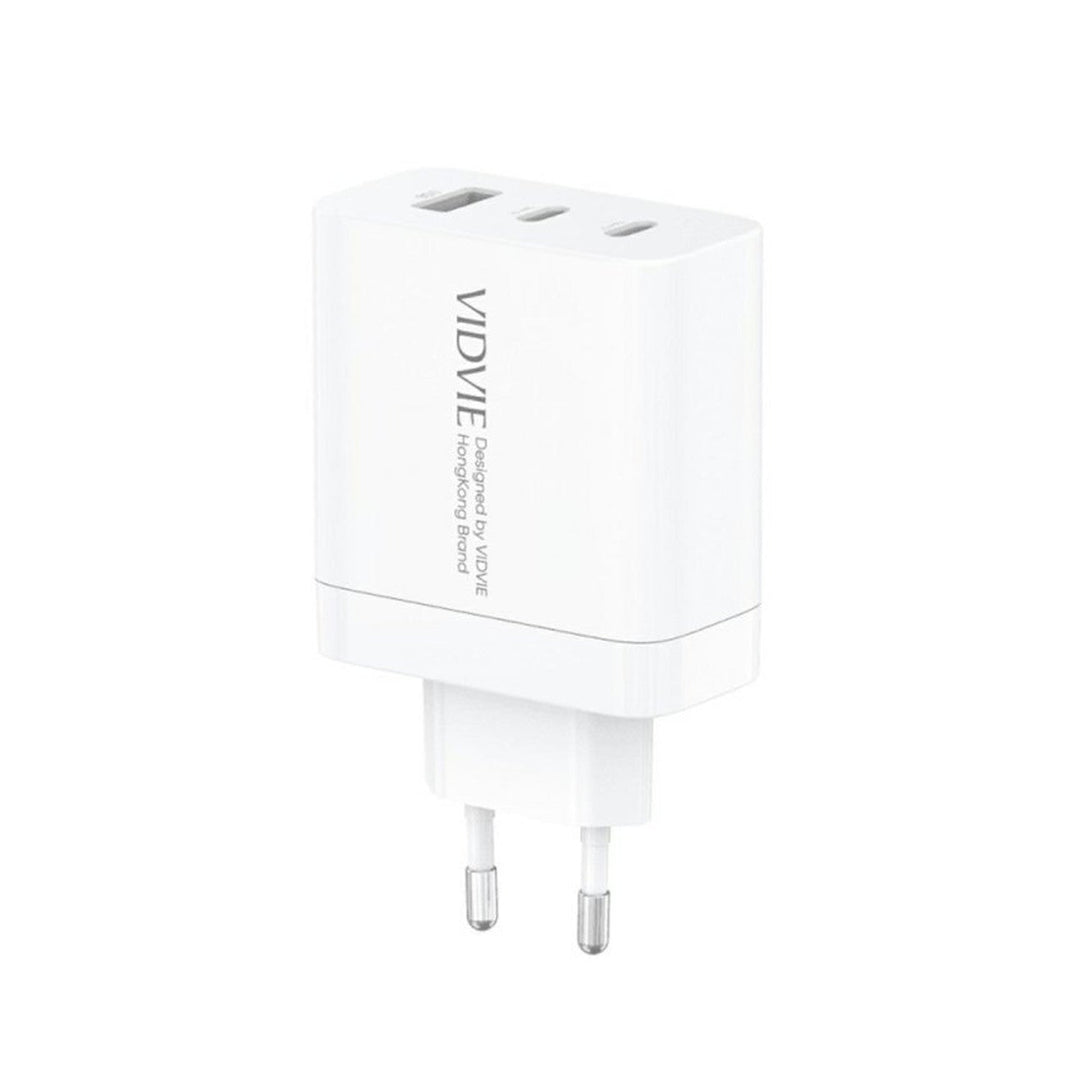 VIDVIE netoplader, 3A, 65W, 2x USB-C, 1x USB, USB-C/USB-C-kabel, PLE262