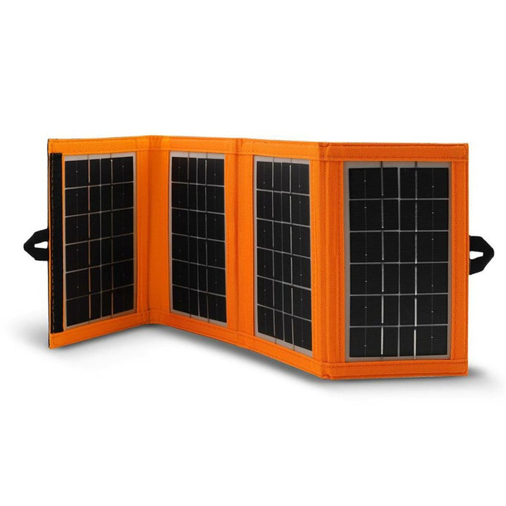 Solcellepanel, oplader, 6 W, 1 USB-port, sort og orange, A01