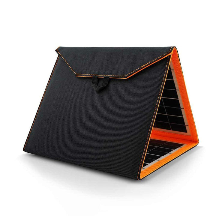 Solcellepanel, oplader, 15 W, 1 USB-port, sort og orange, A04