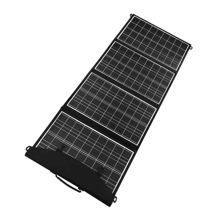 Solcellepanel, oplader, 60 W, 2 USB-porte, sort og orange, A06