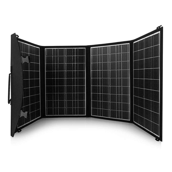 Solcellepanel, oplader, 60 W, 2 USB-porte, sort og orange, A06
