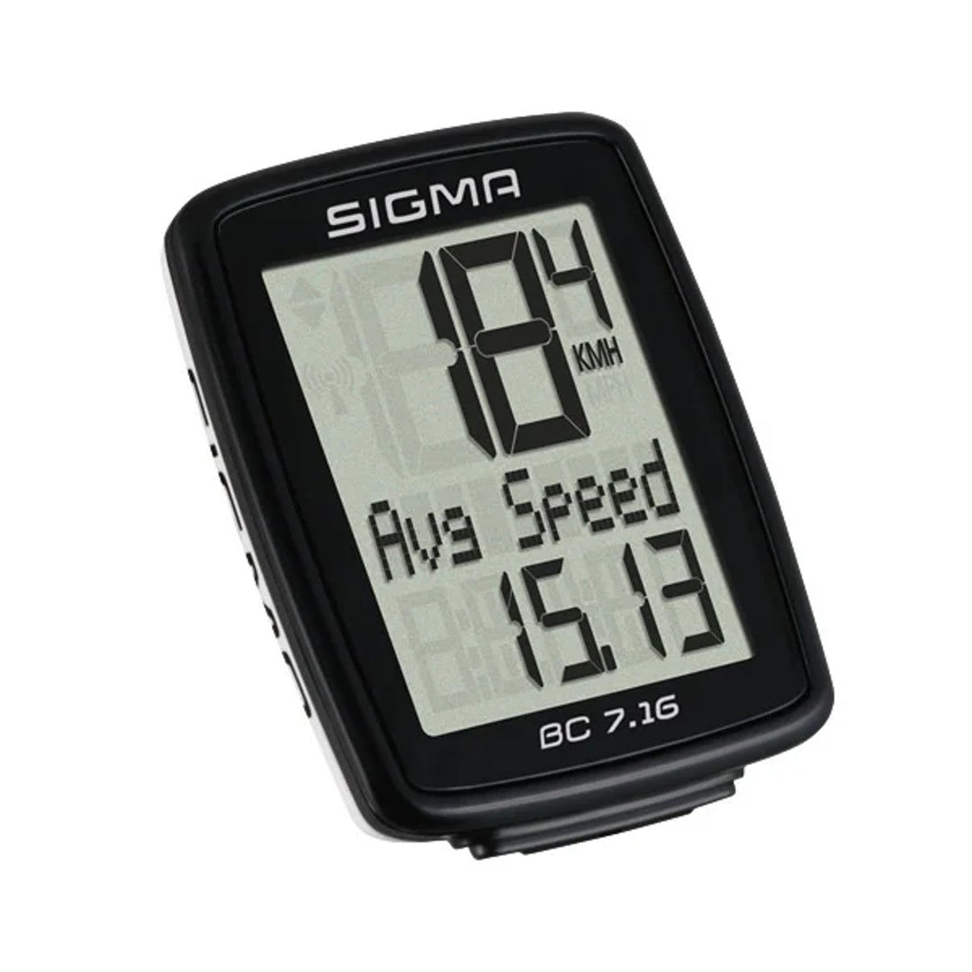Sigma cykelcomputer, kablet, start/stop, tre-cifret display, BC 7.16
