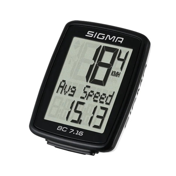 Sigma cykelcomputer, kablet, start/stop, tre-cifret display, BC 7.16