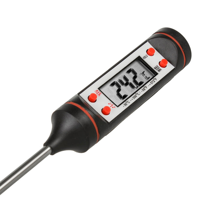 Termometer/føler til fødevarer, GreenBlue, følerlængde 15 cm, temperaturområde -50 °C til +300 °C, nøjagtighed 0,1 °C, GB178, 3 stk.