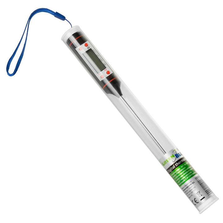 Termometer/føler til fødevarer, GreenBlue, følerlængde 15 cm, temperaturområde -50 °C til +300 °C, nøjagtighed 0,1 °C, GB178, 3 stk.