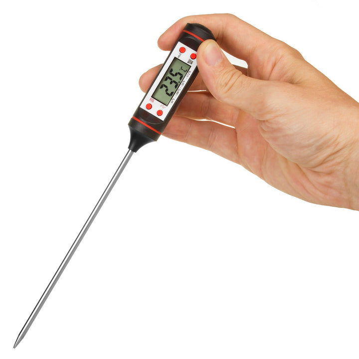 Termometer/føler til fødevarer, GreenBlue, følerlængde 15 cm, temperaturområde -50 °C til +300 °C, nøjagtighed 0,1 °C, GB178, 3 stk.
