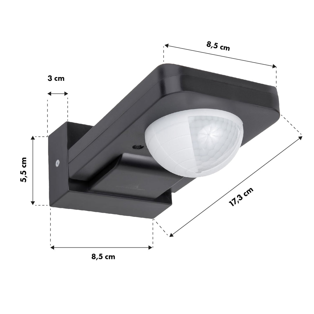 Maclean PIR-bevægelsessensor, infrarød, IP65, maks. 2000 W, MCE243 GR, 2 stk.