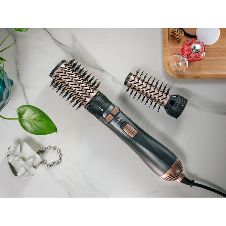 LAFE roterende krøllejern, 2 hastigheder, 3 temperaturindstillinger, ionisering, 1200 W, Sleek and Shine Style