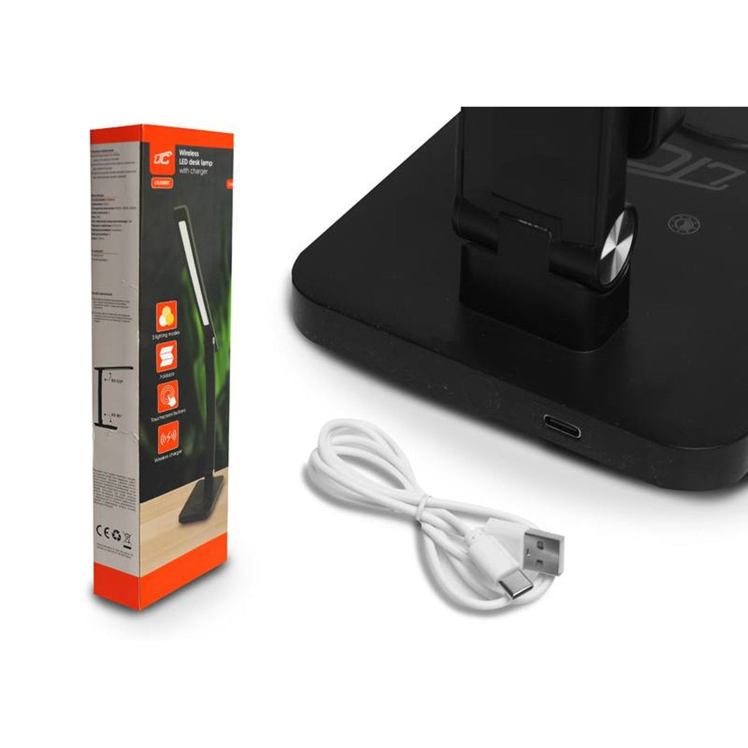 LTC-bordlampe, LED 10 W, tre lysfarver, induktiv opladning, berøringspanel, LXL0099C
