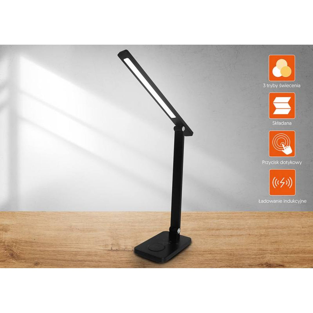 LTC-bordlampe, LED 10 W, tre lysfarver, induktiv opladning, berøringspanel, LXL0099C